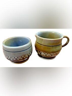 Vintage Irish Porcelain Made In Ireland small Creamer And Open Sugar